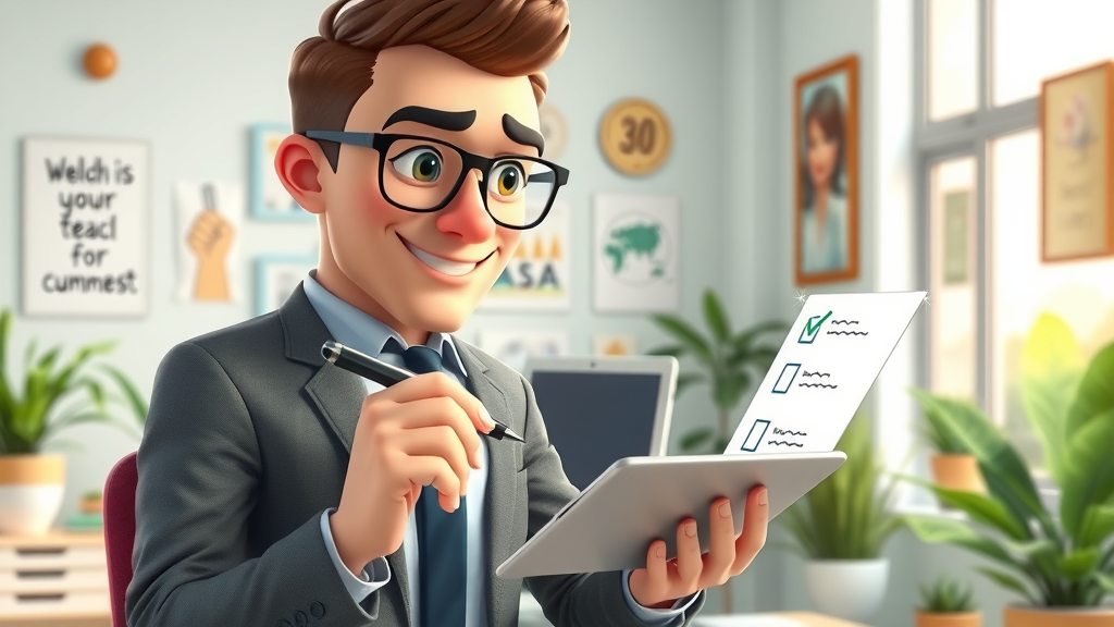 Digital Marketing for Small Business - Determined owner checking off marketing tasks on a digital checklist