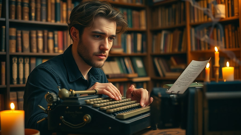 writer crafting an engaging narrative with storytelling to build brand awareness in content marketing