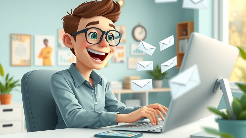 excited small business owner designing email campaign email marketing strategies for small business