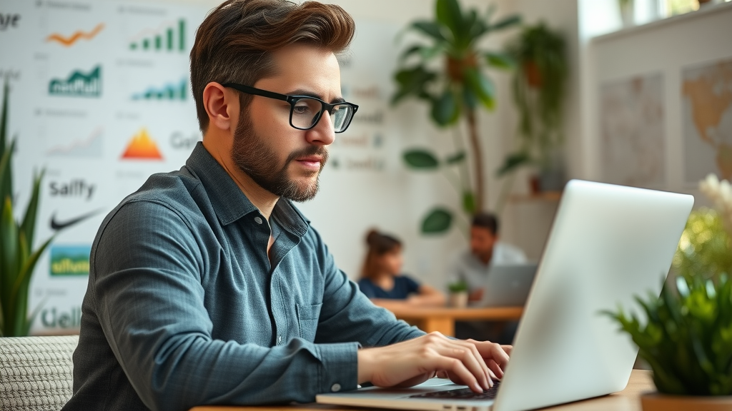 SEO for small businesses thoughtful business owner analyzing website analytics cozy office