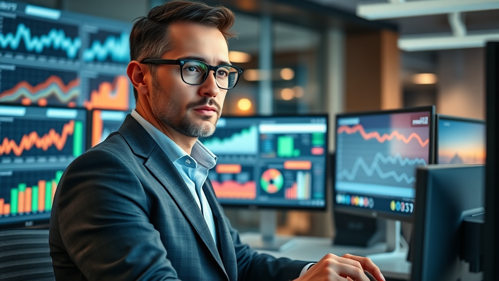 Professional digital marketer expertly analyzing affordable social media management Raleigh campaign metrics on advanced monitors at a Raleigh marketing agency.