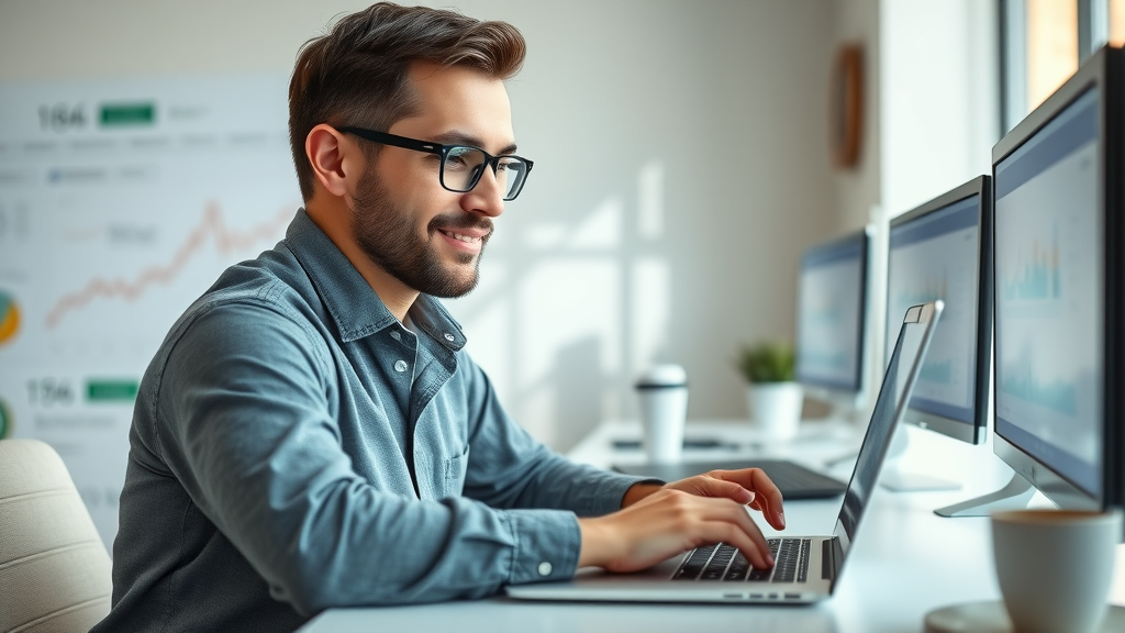 website design for small business marketing raleigh, business owner reviewing website analytics