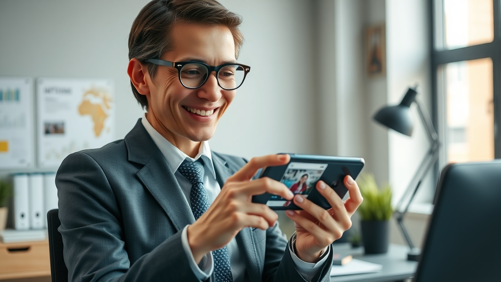 Attorney sharing law firm video content on social media platforms