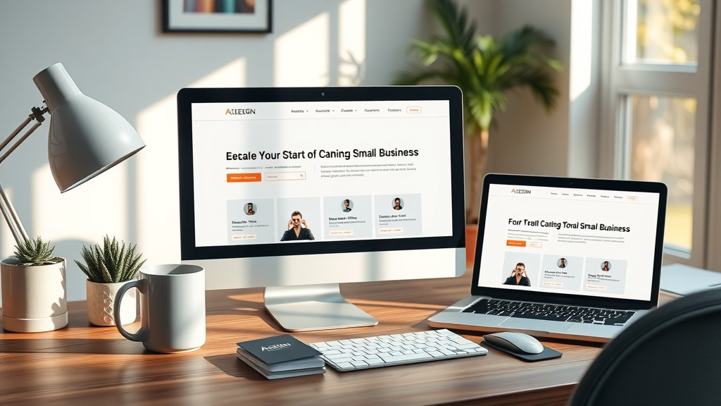 Sleek Raleigh small business website design on desktop and mobile — effective web development for small business branding Raleigh
