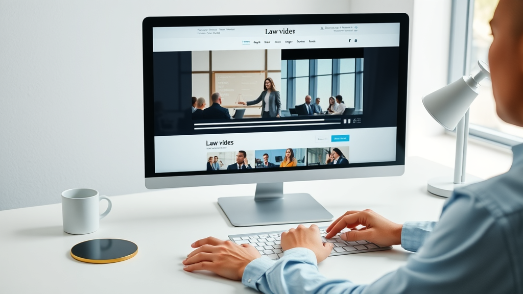 Website admin embedding law firm video SEO content for improved search results